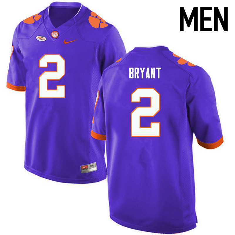 Men Clemson Tigers #2 Kelly Bryant College Football Jerseys-Purple - Click Image to Close